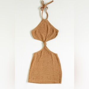 Isalis Knit Mini Dress Women’s small. Cutout waist.